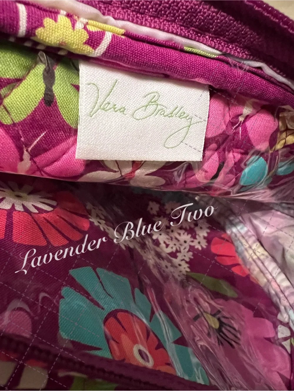 VERA BRADLEY Flutterby 2014 Iconic Grand Hanging Organizer Travel Toiletries Cos